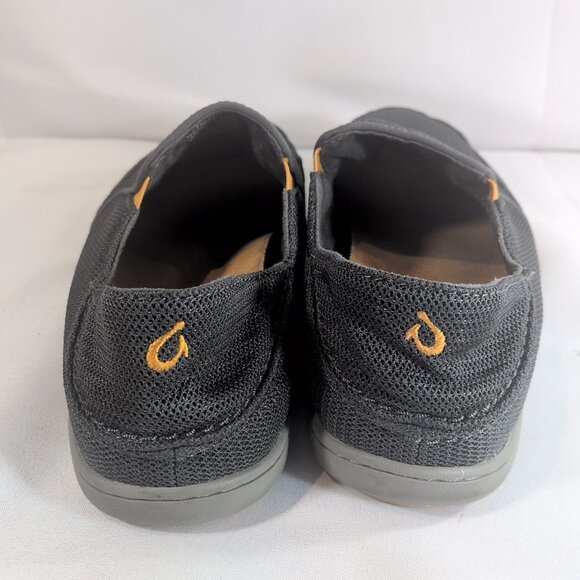OluKai NoHea Mesh Men's 8.5 Slip On Loafer Shoes Shadow Grey Orange 10188-4242 - Picture 9 of 16